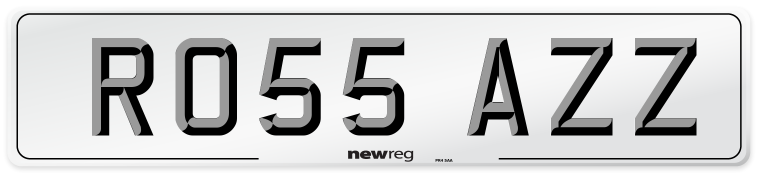 RO55 AZZ Number Plate from New Reg